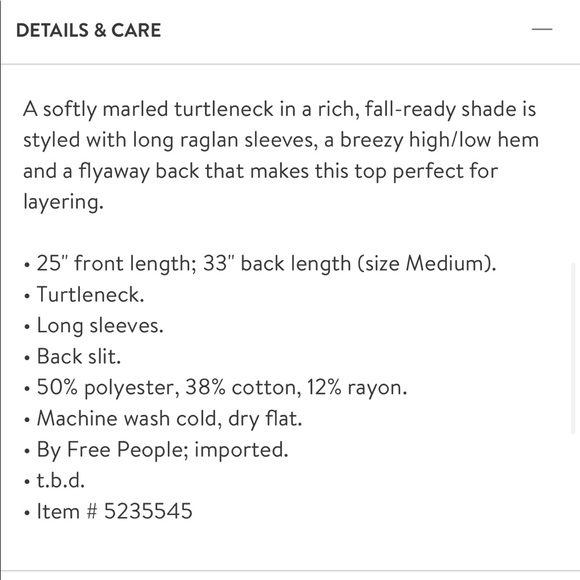 EUC Free People Split Back Turtleneck - Stone - Picture 10 of 11